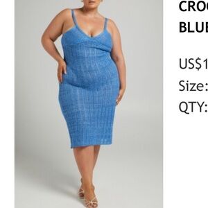 Showpo Marcel Chevron Crochet Midi Dress